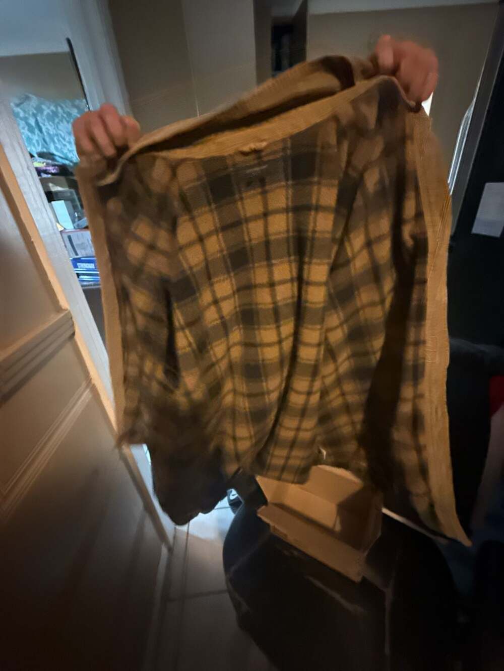 Covington Tan Corduroy Plaid Lined Jacket - Picture 3 of 4
